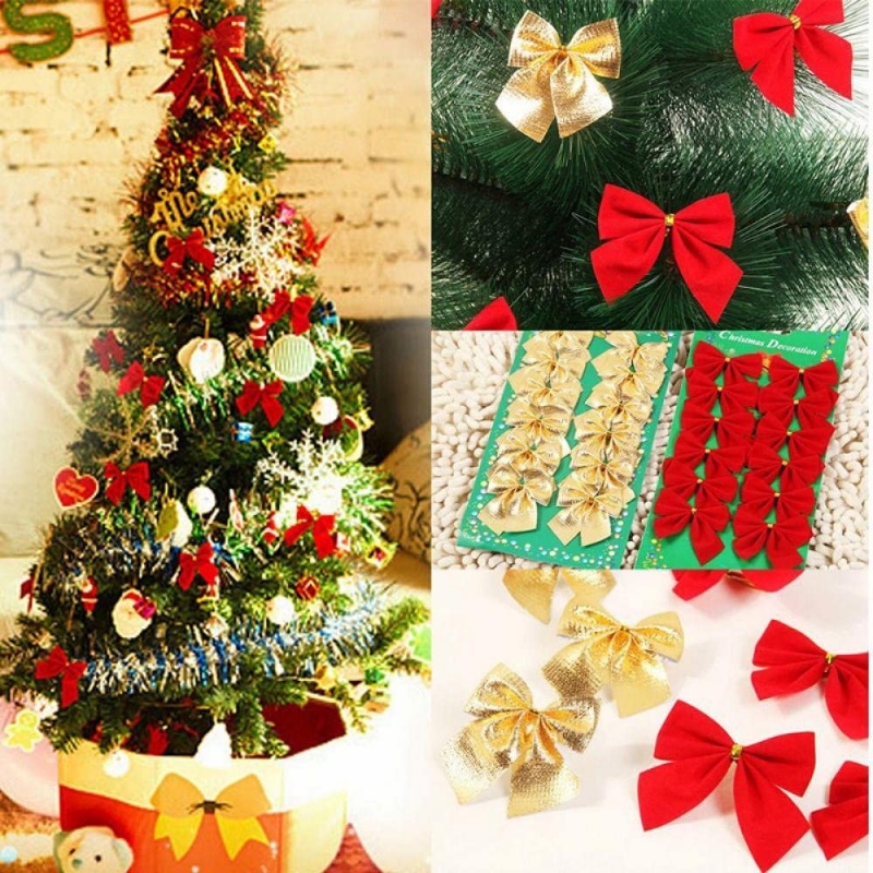 Bộ 10 Nơ Trang Trí Cây Thông noel , Giáng sinh