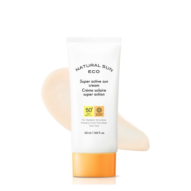 Kem Chống Nắng Toàn Diện Ngăn Bụi Mịn THEFACESHOP NATURAL SUN ECO SUPER ACTIVE SUN CREAM SPF50+ PA++++
