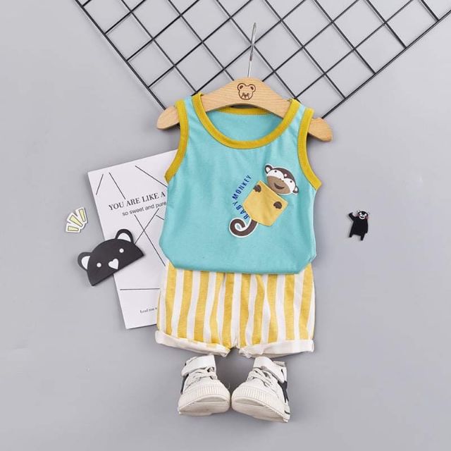 Bộ Sát Nách Khỉ Cho Bé 8-18Kg