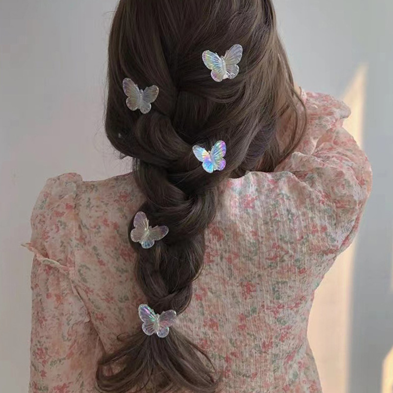 Butterfly Hairpin Colorful Butterfly Clip Side Sweet Girl Clip Banger CINASS