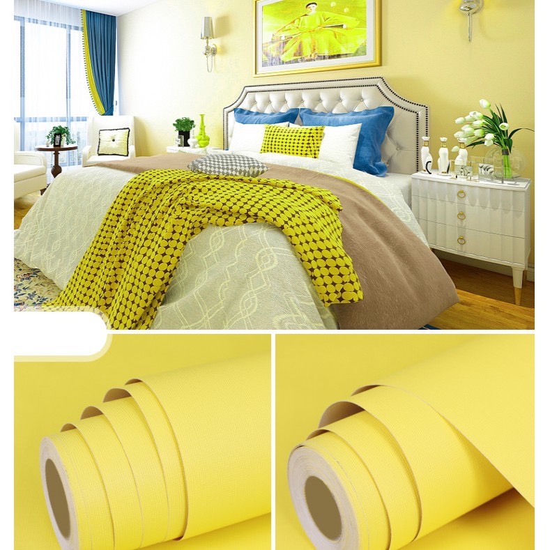 5 Mét Decal Giấy Dán Tường Khổ 45cm Có Sẵn Keo - Mặt Nhám Một Màu Thuần PT012