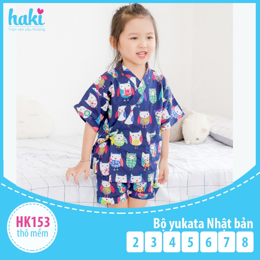 Bộ Yukata cộc tay cho bé HAKI HK152 (10-26kg)