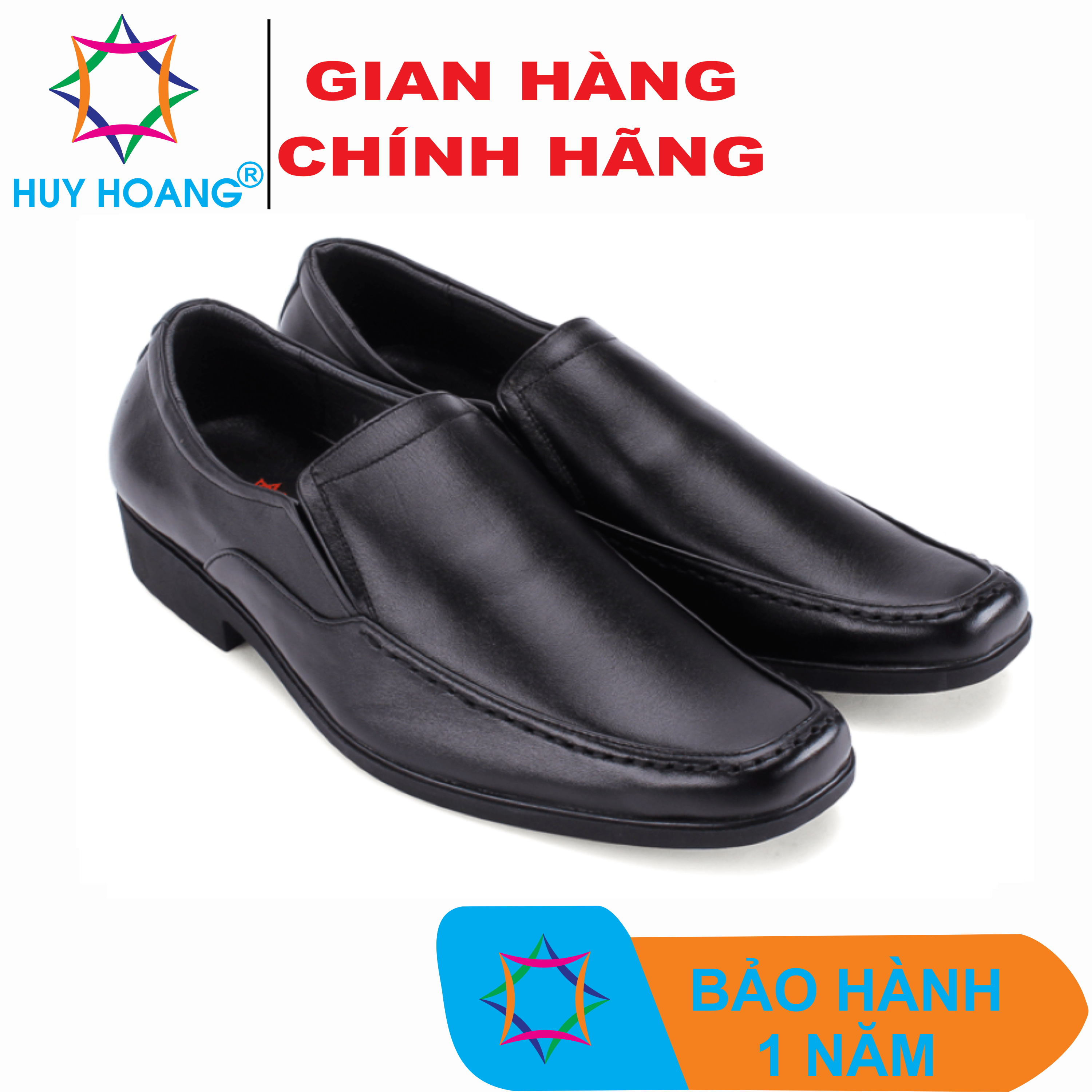 Giày tây nam da bò màu đen TH7709