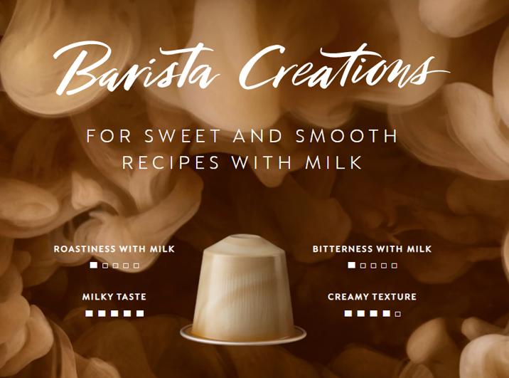 Viên nén cà phê Nespresso CHIARO (BARISTA CREATIONS - Pha cùng sữa cho những món cà phê êm ngọt)