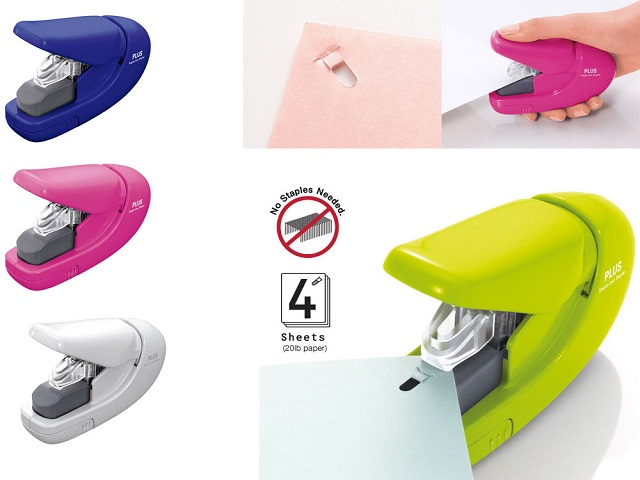 Bấm giấy không dùng kim Plus -  Bấm được 5-6 tờ/lần
