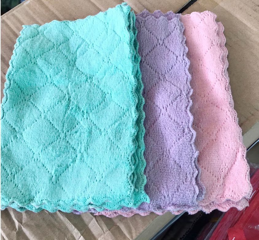 10 khăn lau đa năng 2 mặt viền zic zac