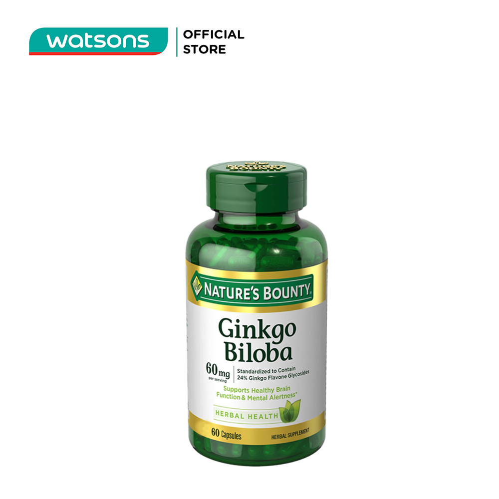 Viên Uống Bảo Vệ Tế Bào Thần Kinh Nature's Bounty Gingko Biloba 60 Viên