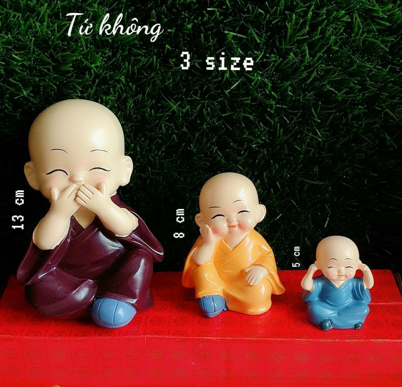 [HCM]bộ tượng 04 chú tiểu tứ không