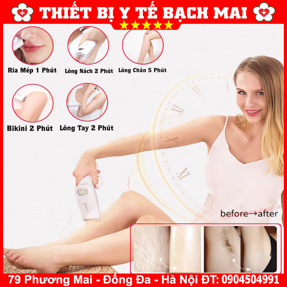 Hàng Có Sẵn🍀 Máy Triệt Lông Vĩnh Viễn Qmele  [Tặng Kèm Gel Nha Đam]