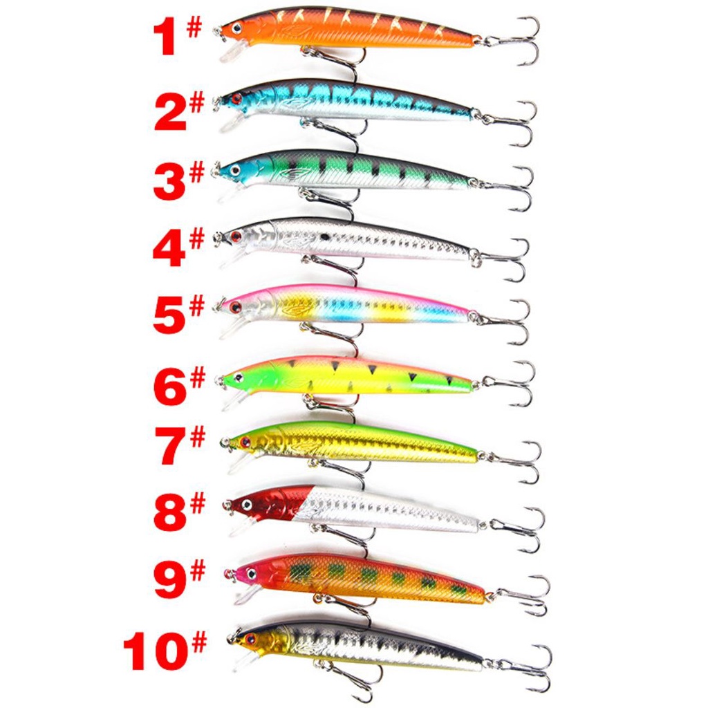 Mồi giả fly mồi câu cá lóc, chẽm, mú, vược nhựa cứng size 10cm 9g