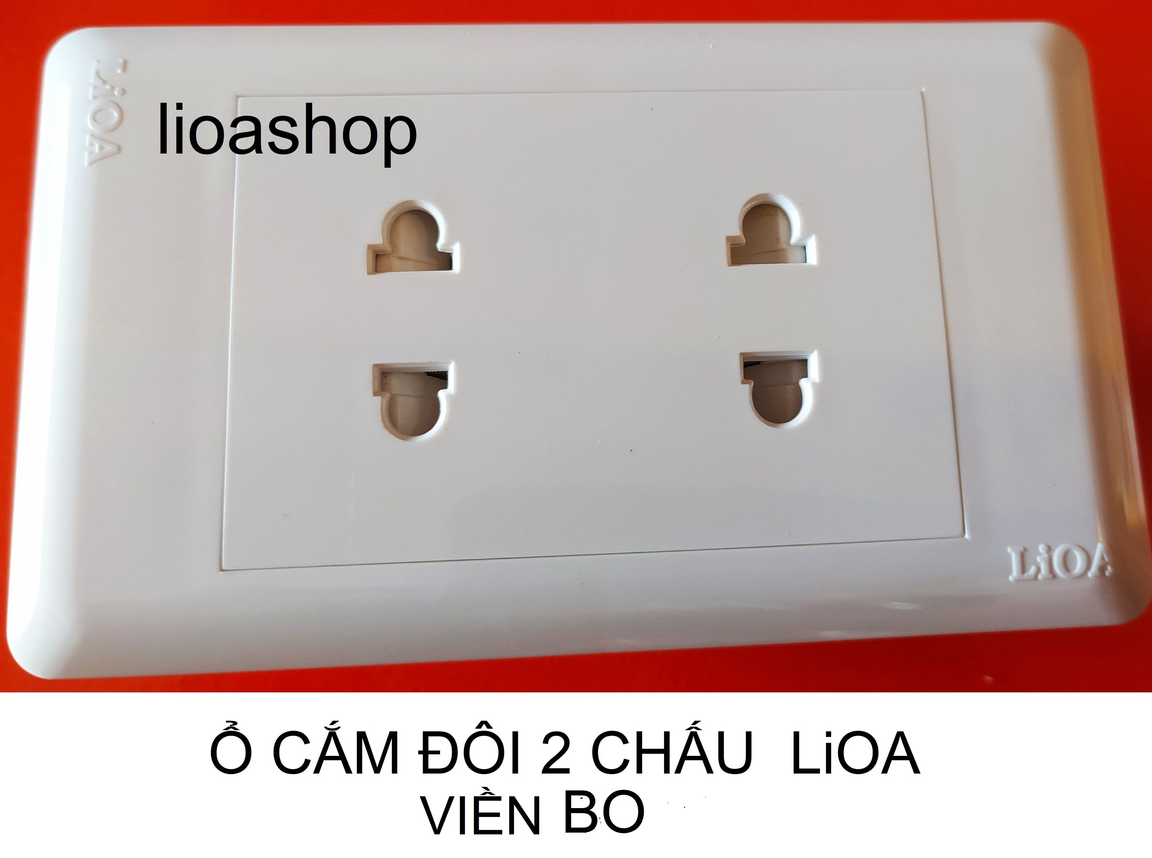 Ổ CẮM ĐÔI 2 CHẤU LiOA.