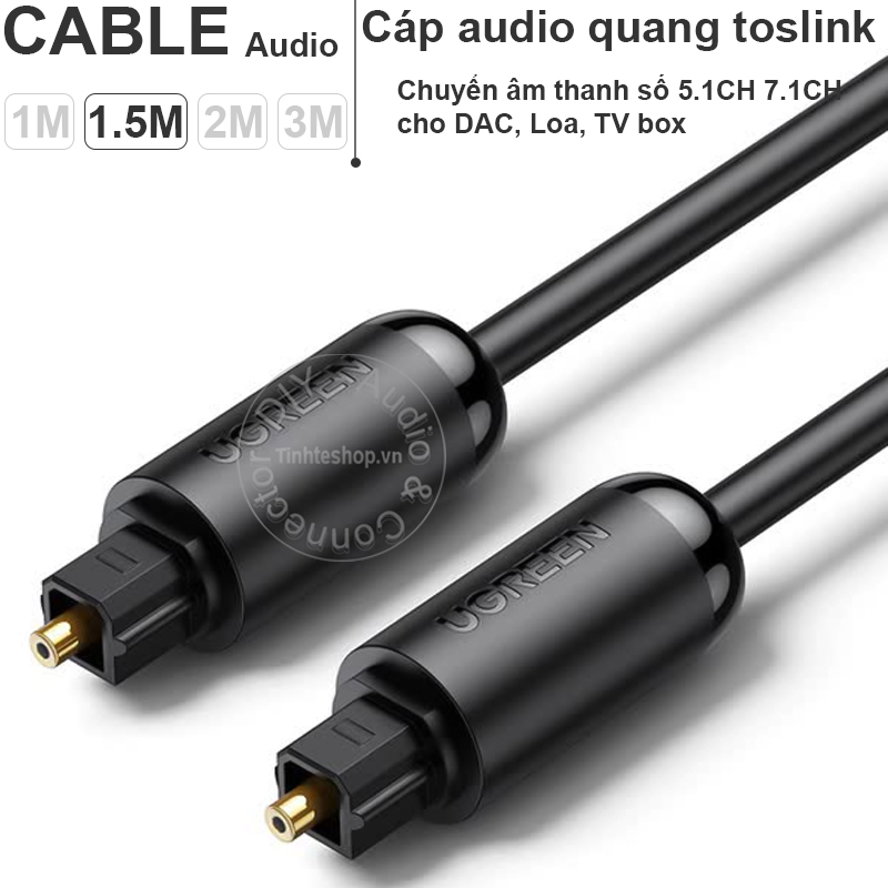 Ugreen AV122 NEW 1M  to 3M Optical Gold Plated Toslink SPDIF Audio Cable
