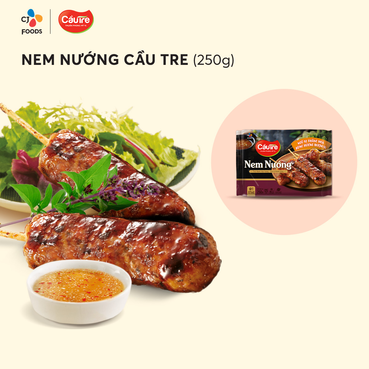 [Hỏa tốc] Nem nướng Cầu Tre gói 250g/400g (khác vị)