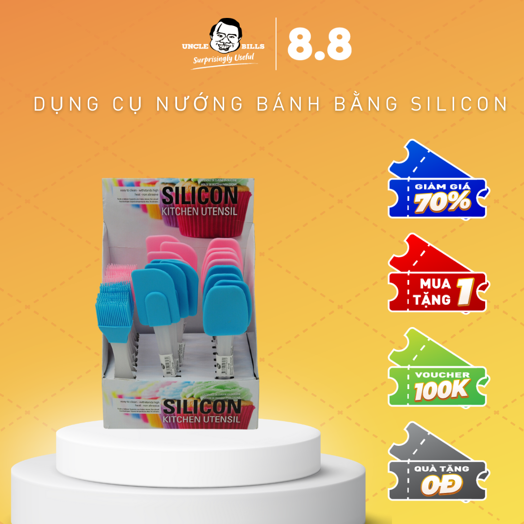 Cây trộn bột silicon UBL KA0160 25cm (Xanh)