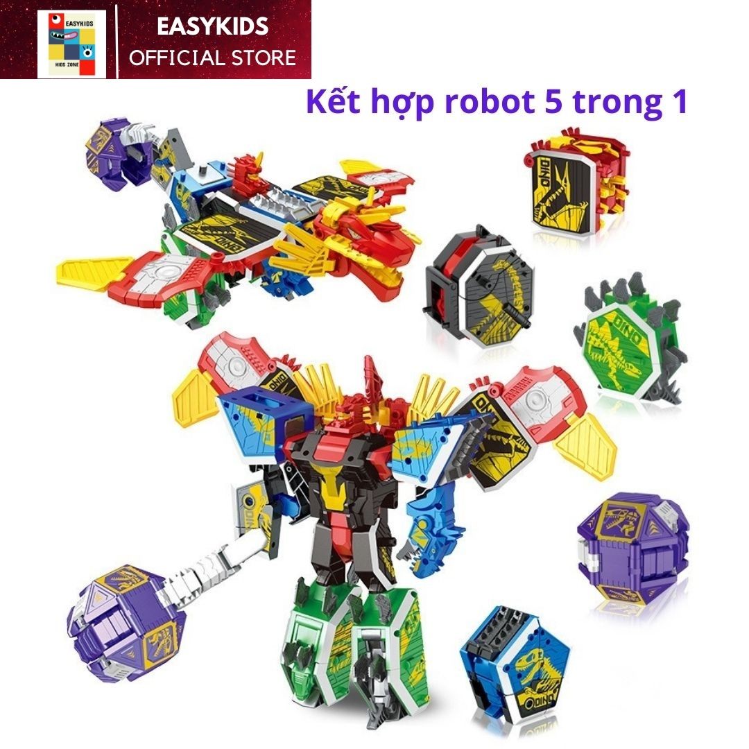 Đồ chơi Robot khủng long biến hình, Đồ chơi lắp ráp giúp bé phát triển sáng tạo. trí tuệ