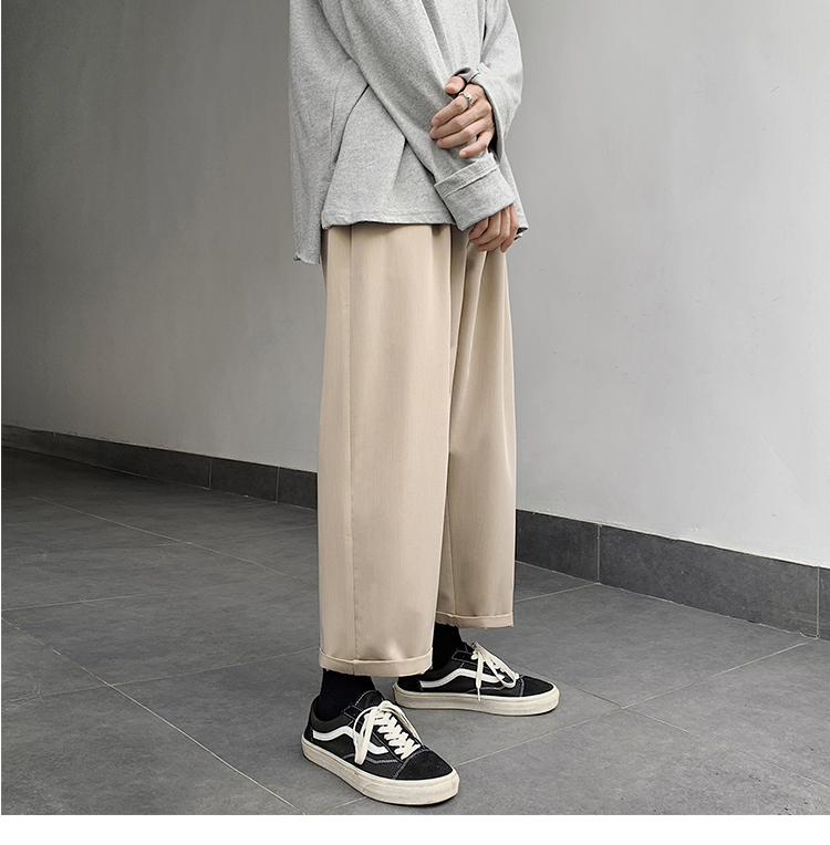 Quần nam kaki basic dáng baggy trơn màu phong cách trẻ trung thời trang menkind quan nam 060v7