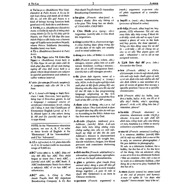 Từ Điển Việt - Anh