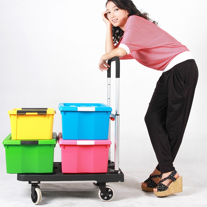 Xe Đẩy Hàng 4 Bánh Gấp Gọn