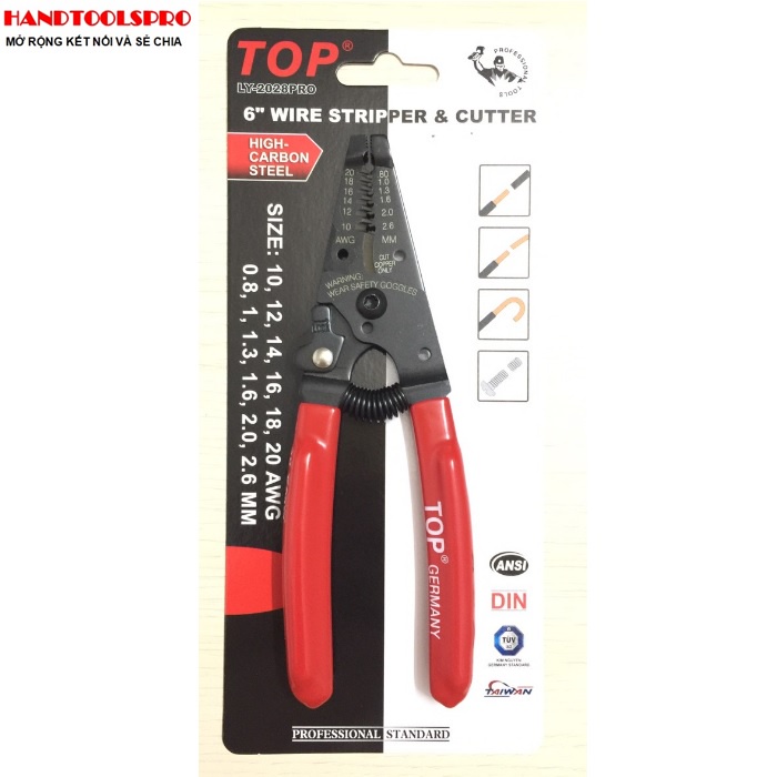 Kìm Tuốt Dây Điện 6 inch Top - LY-2028PRO