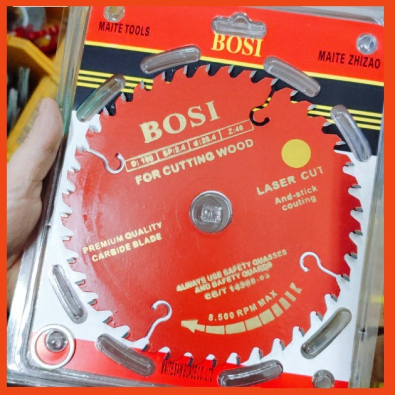 Bảng giá Lưỡi cưa cắt gỗ 185mm (40 răng) chính hãng Bosi cao cấp