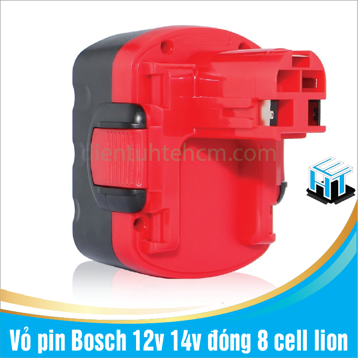Vỏ pin Đỏ 12v 14v đóng 8 cell lion
