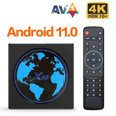 AQAZ New X98mini tivi box Android 11 2GB 4GB RAM 32GB 64GB ROM s905w2 hỗ trợ 2.4G và 5G WiFi Bluetooth 4K HDR10 + Smart Media Player TV BOX
