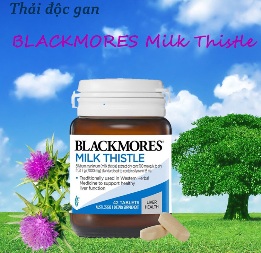 Viên Uống bổ gan hỗ trợ T.hải Đ.ộc Gan Blackmores Milk Thistle 42 viên của
