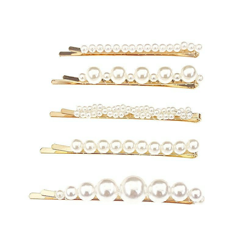 [HCM]Set 5 kẹp tóc mái đính ngọc