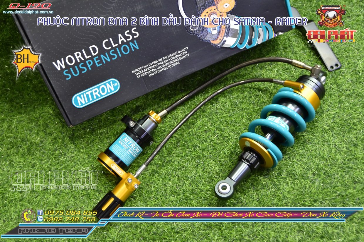 Phuộc Nitron Đông Nam Á 2 Bình Dầu Dành Cho Satria-Raider
