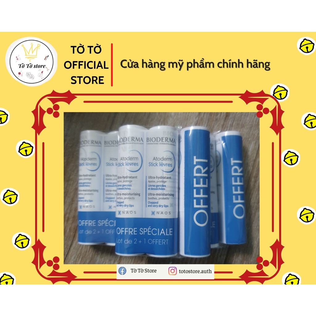 Son Dưỡng Ảm cho Môi Bio Atoderm Lèvres Stick [CÓ ẢNH THẬT]