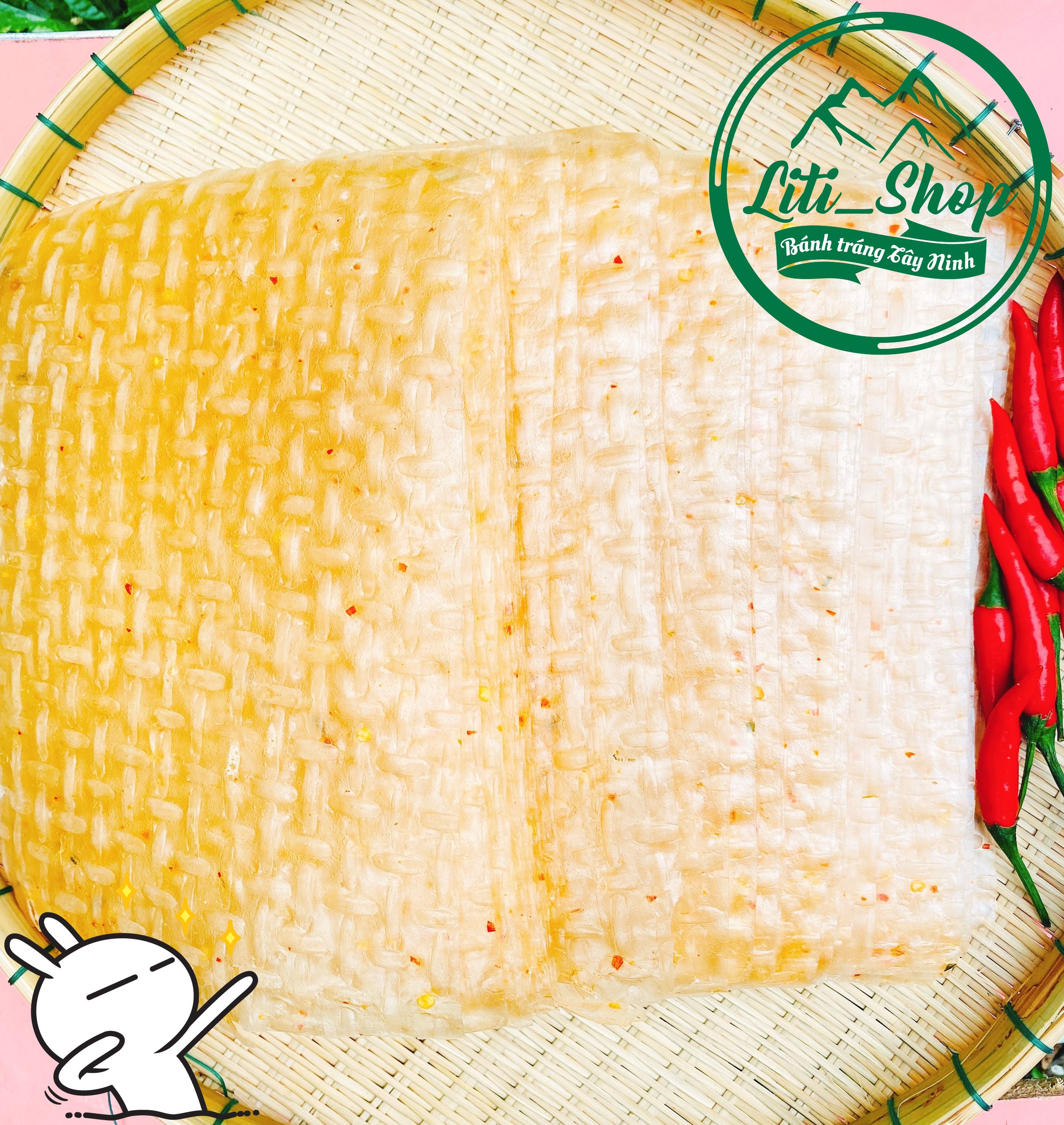 Bánh tráng Muối ớt 500Gr [Loại vuông]