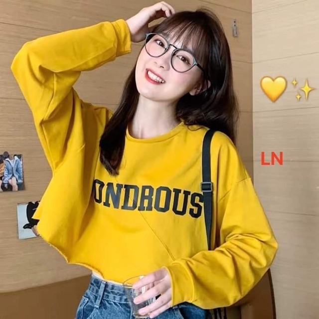 Áo Croptop Bo Tay WONDROUS