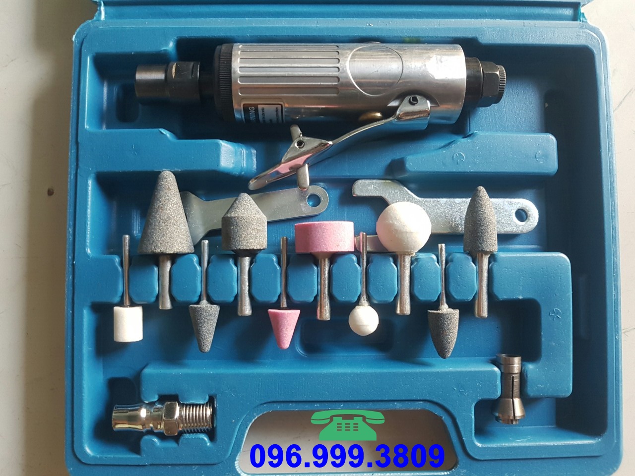 Máy mài hơi đánh xăm lốp + 10 đầu mài