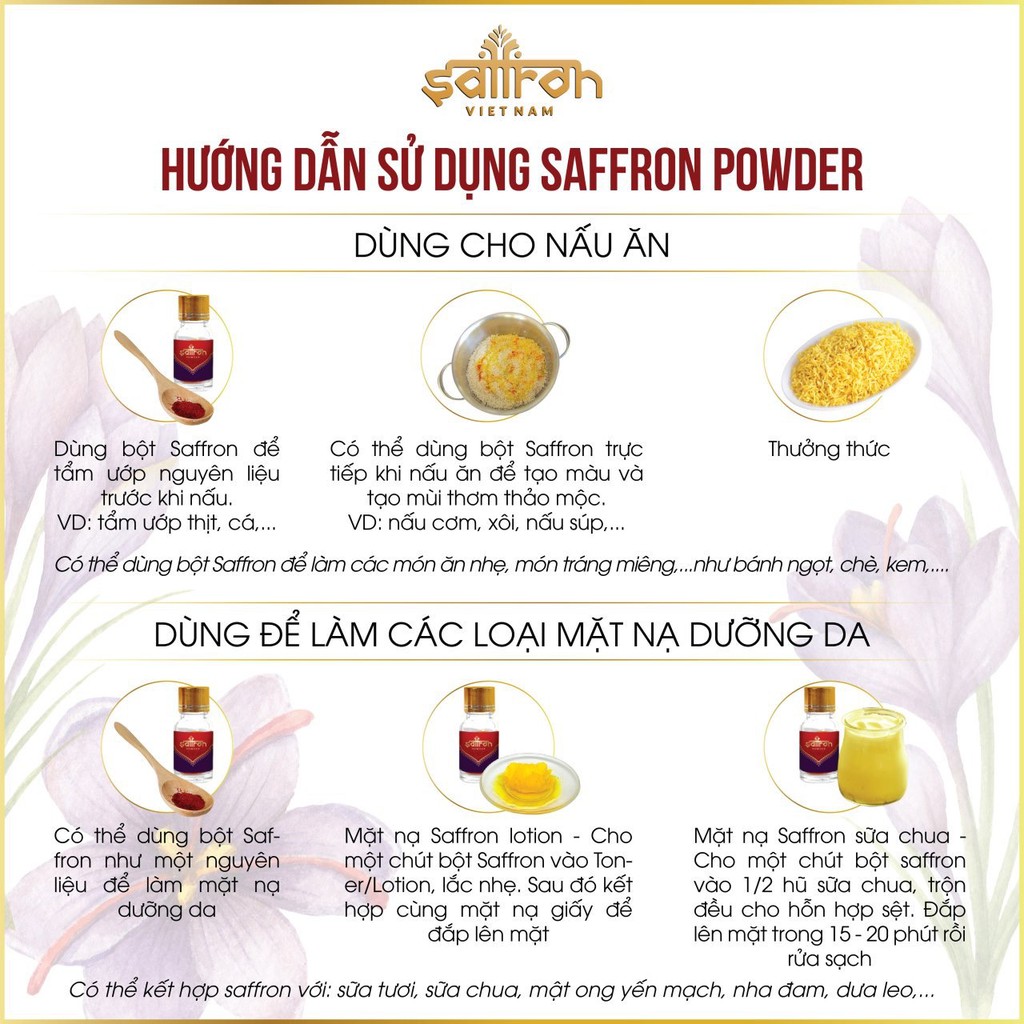 Bột Saffron nhụy hoa nghệ tây 1gr
