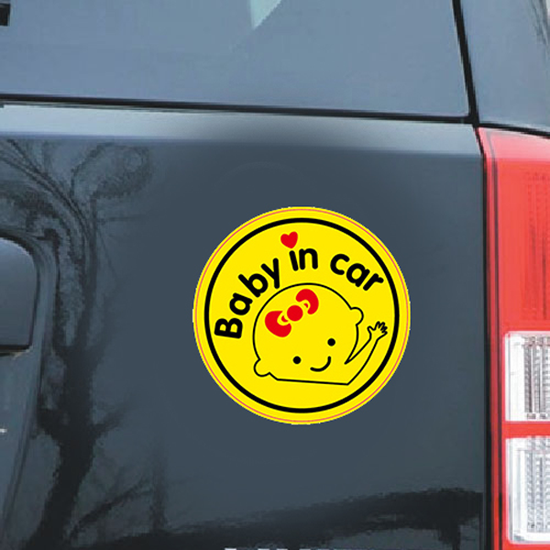 Tem Chữ Baby In Car Dán Sau Xe Ô Tô