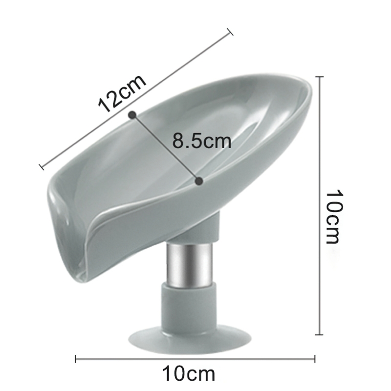 Sen-hause leaf shape soap dish organizer with draining ball bathroom plastic soap dish rack