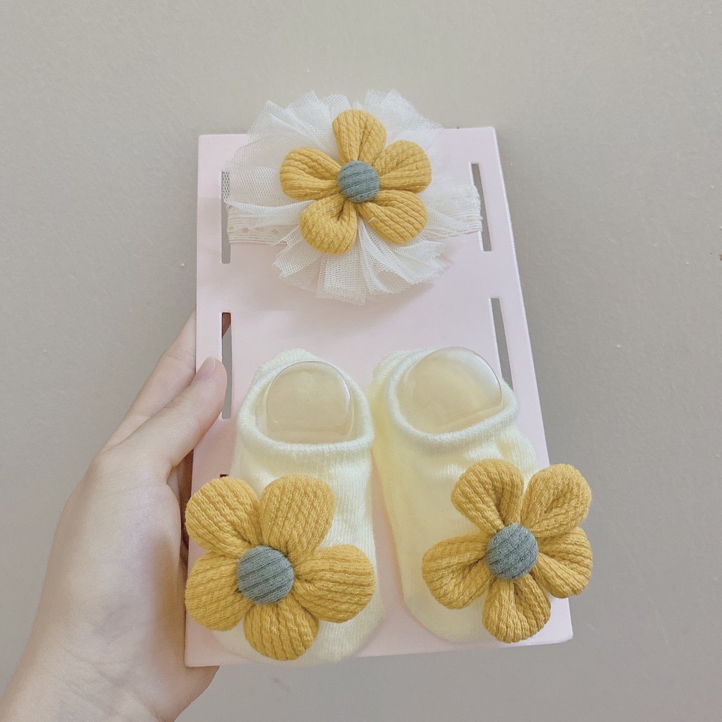 Set tất thú + băng đô sơ sinh (0-1 tuổi)