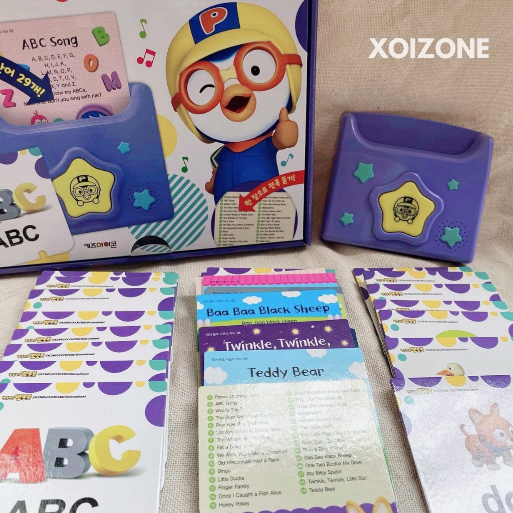 Thẻ Phát Nhạc Pororo Tiếng Anh Cho Bé