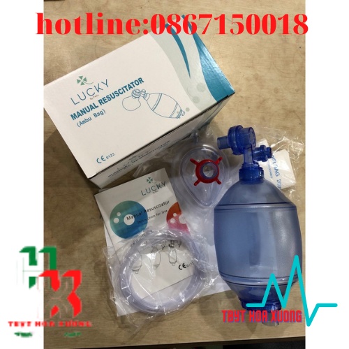 Bóng bóp ambu cấp cứu oxy tập thở