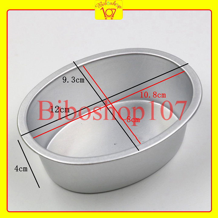 KHUÔN OVAL BẦU DỤC NHÔM ĐÚC CAO CẤP D04 (12x9x4)