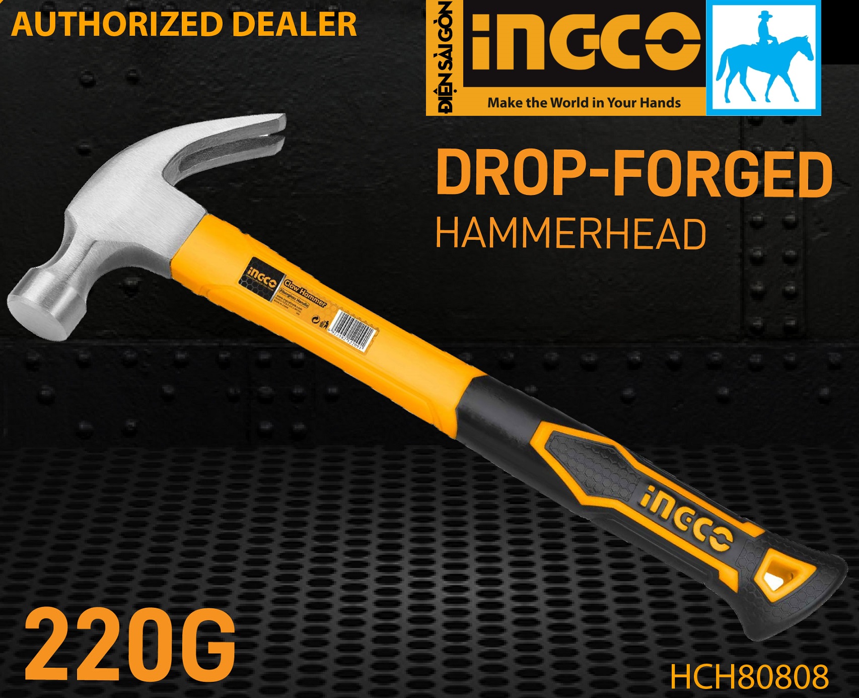 Búa nhổ đinh 220g INGCO HCH80808