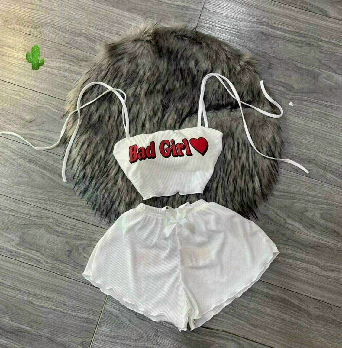 Sét bộ áo dây girl + quần kiểu (áo có mút ngực )