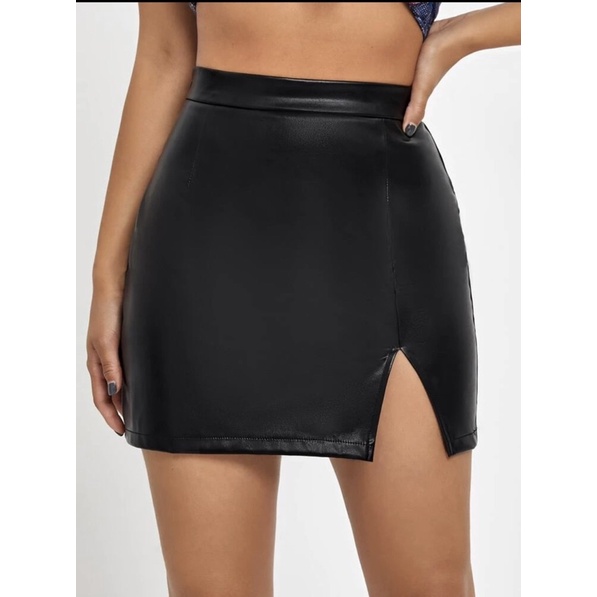 [ SIZE LỚN BIGSIZE 55Kg-100Kg ] CHÂN VÁY GIẢ DA XẺ ĐÙI