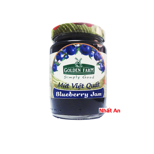 Mứt việt quất/ blueberry jam 210gr hiệu golden farm