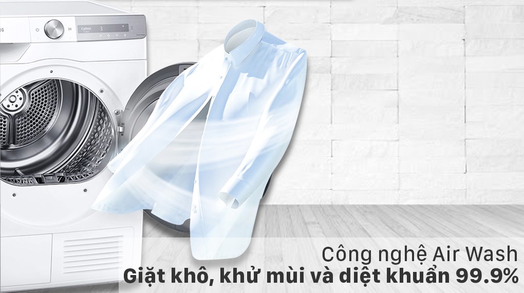 [TRẢ GÓP 0%] Máy sấy bơm nhiệt Samsung 9 kg DV90T7240BH/SV (Giá áp dụng giao tại HN, HCM& các tỉnh liên hệ shop)