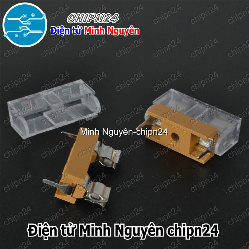 [3 cái] (F179.2) Đế Cầu Chì 5x20mm Nâu - HH000944