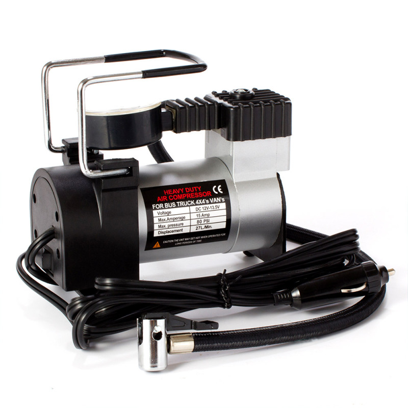 Bơm lốp, bơm hơi điện ô tô xe máy mini 12V