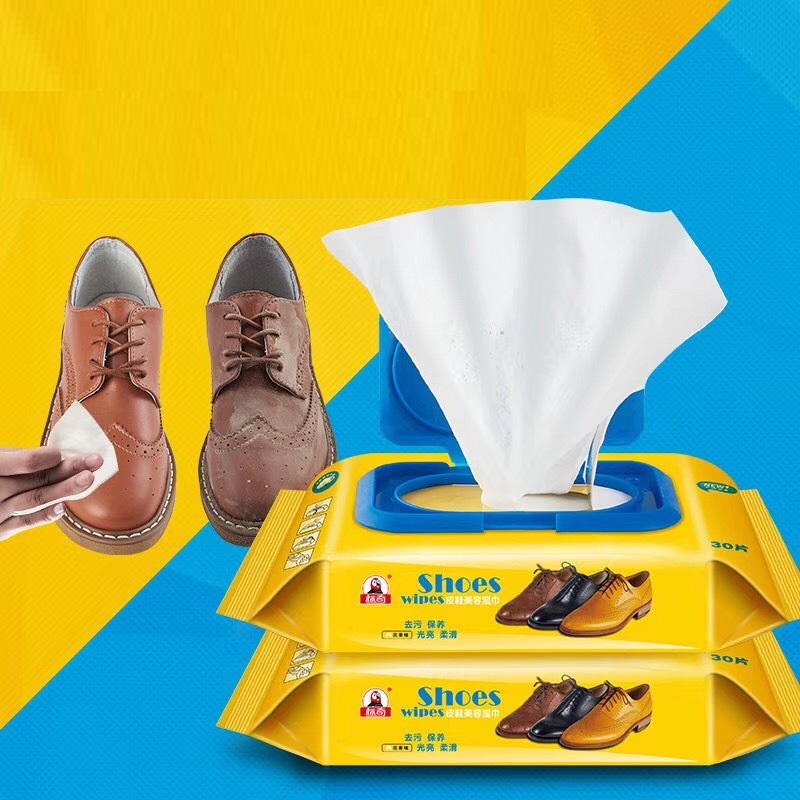 Gói 30 miếng giấy lau giày vàng snacker