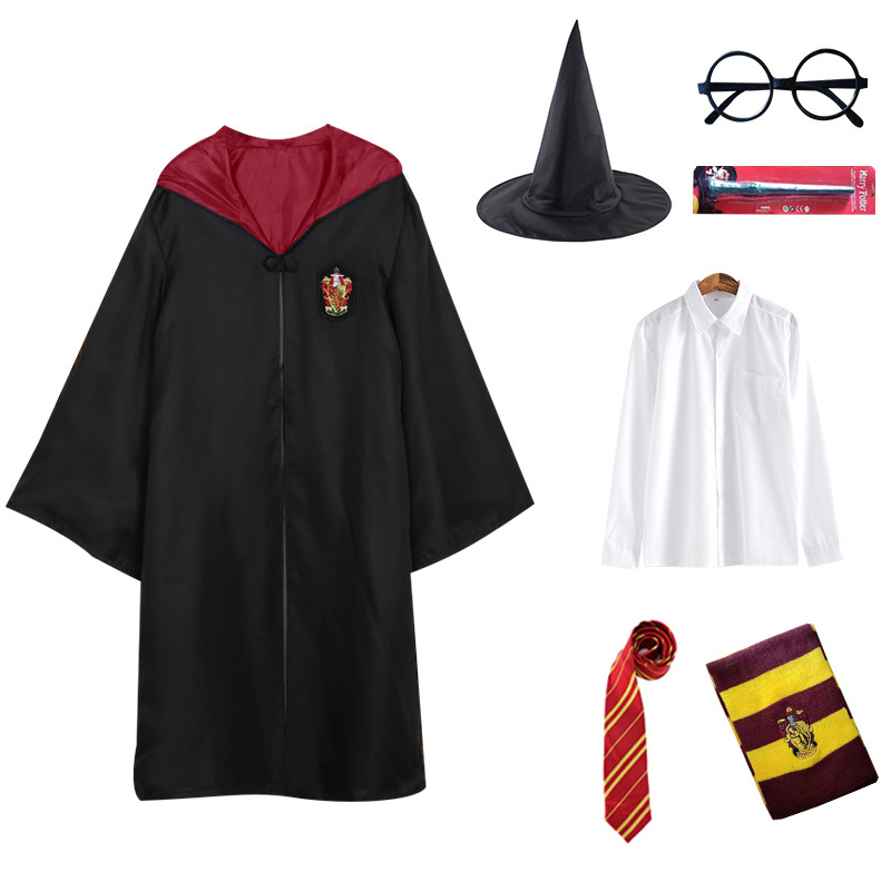 Harry Potter Magic Robe Combo Full Set Đồng Phục Học Sinh Slytherin Giáng