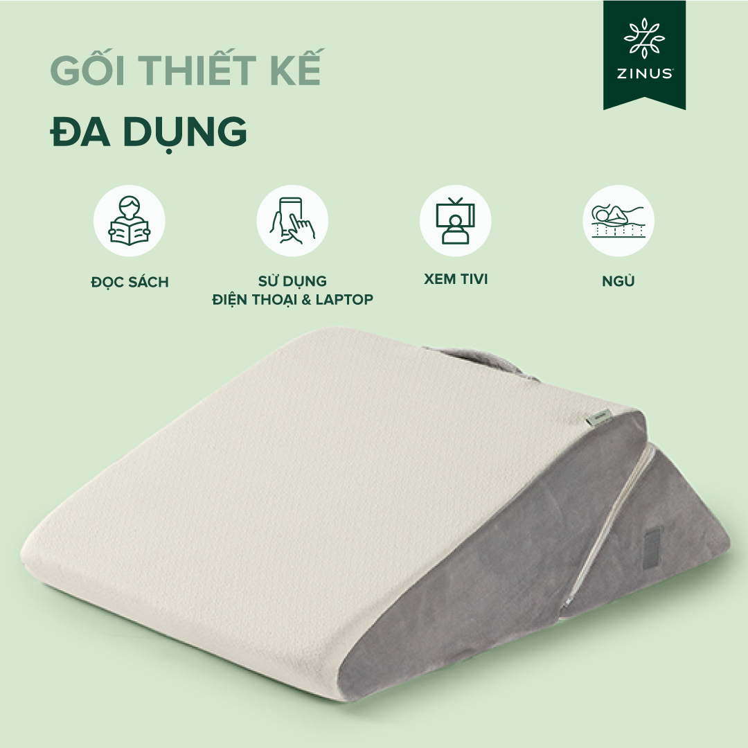 Gối Tựa Đa năng Zinus- Wedge Memory Foam Pillow